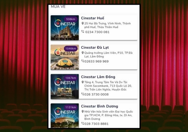 App đặt vé xem phim Cinestar&nbsp;B2