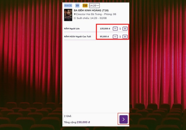 App đặt vé xem phim Cinestar&nbsp;B3