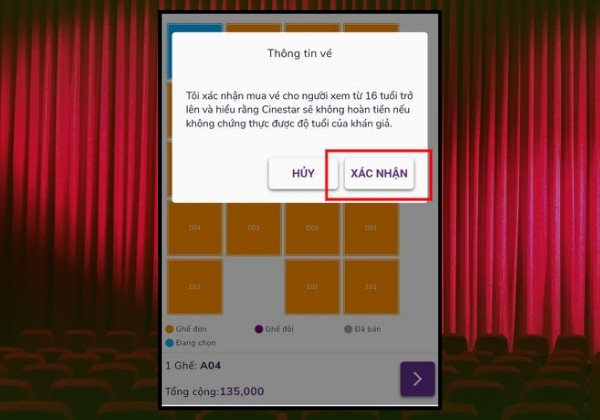 App đặt vé xem phim Cinestar&nbsp;B7