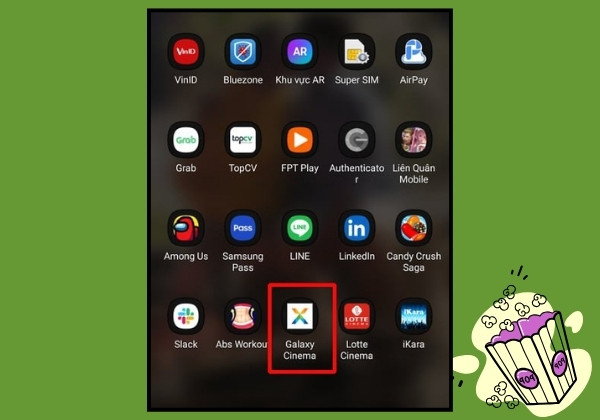 App đặt vé xem phim Galaxy B1