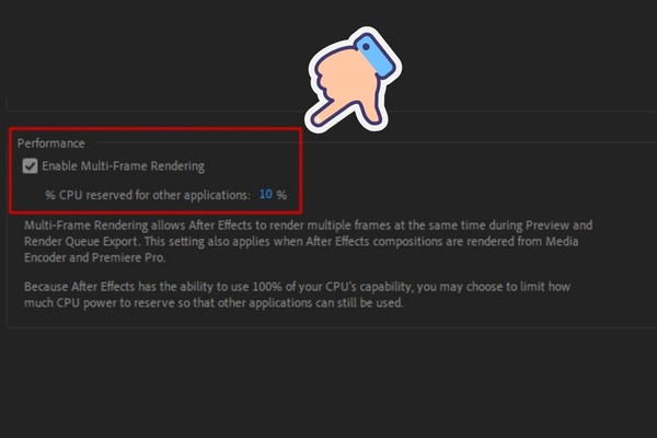 Render After Effect bị giật Render After Effect bị giật