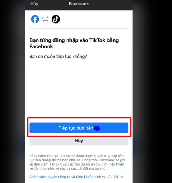 Tiktok đăng nhập bằng Facebook Tiktok đăng nhập bằng Facebook
