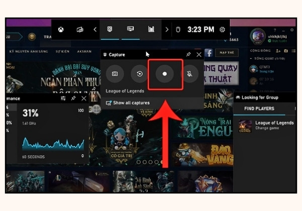 Cách 1: Sử dụng Game Bar bước 1