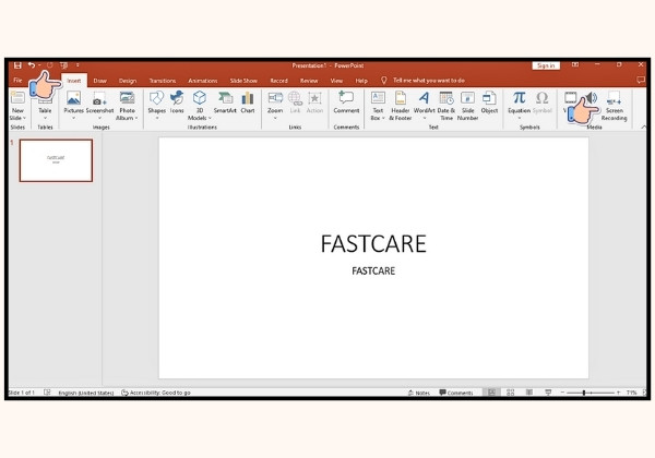 Cách 2: Sử dụng Powerpoint bước 1