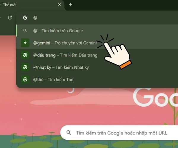 Cách bật Gemini từ thanh địa chỉ Google Chrome bước 1