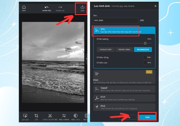 Cách chỉnh ảnh đen trắng trên iPhone bằng Pixlr online B4