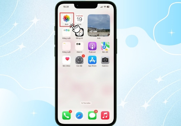 Cách chỉnh ảnh đen trắng trên iPhone bằng Ứng dụng Ảnh B1