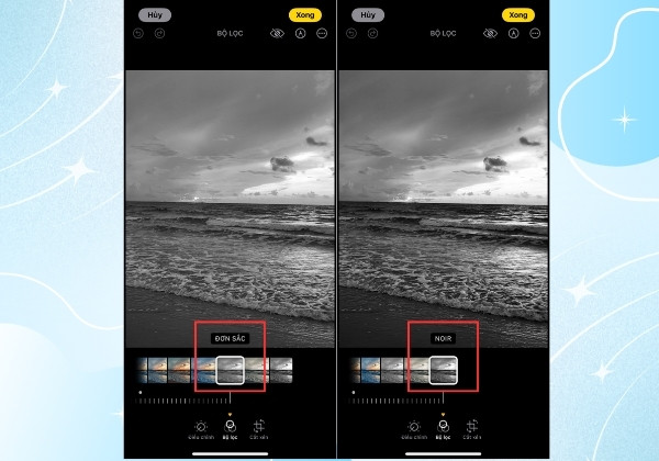 Cách chỉnh ảnh đen trắng trên iPhone bằng Ứng dụng Ảnh B4