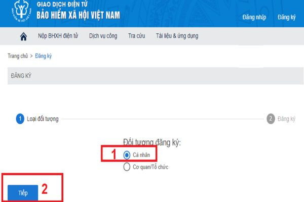 Cách đăng ký tài khoản VssID trên website&nbsp;