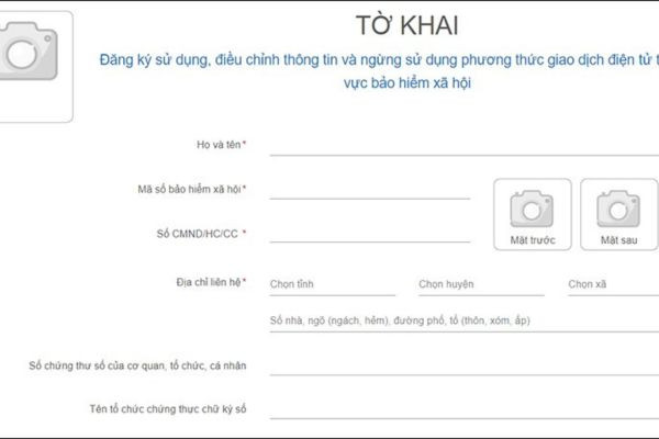 Điền thông tin trong form