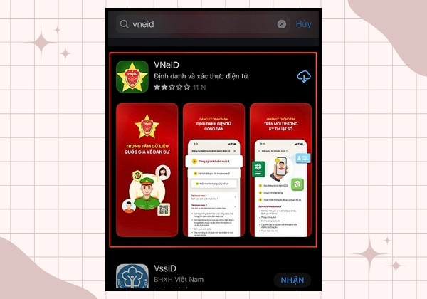 Cách đăng nhập tài khoản VNeID tại điện thoại mới B1
