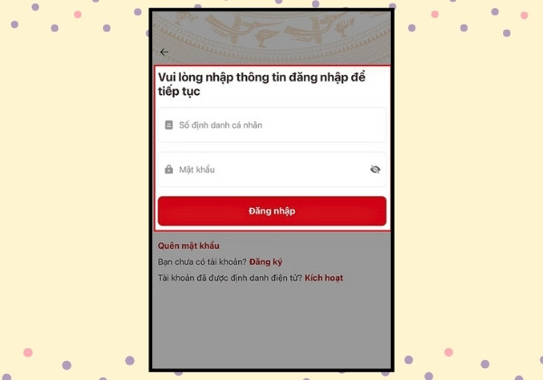 VNEID trên điện thoại mới trong trường hợp mất máy cũ B3