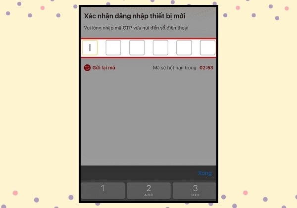 VNEID trên điện thoại mới trong trường hợp mất máy cũ B8