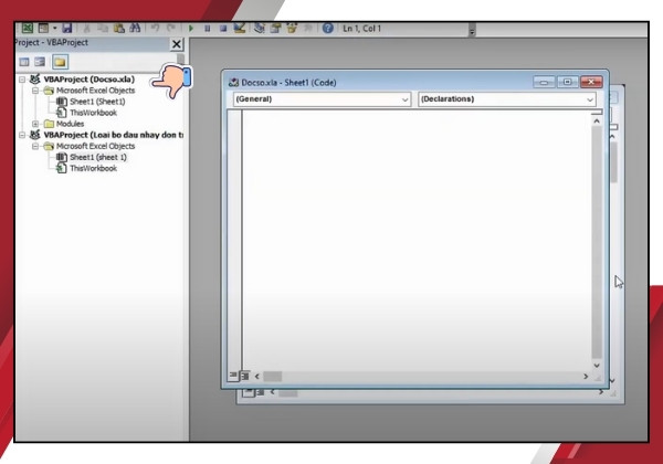 Cách đánh dấu nháy trước số trong Excel có mã VBA bước 2