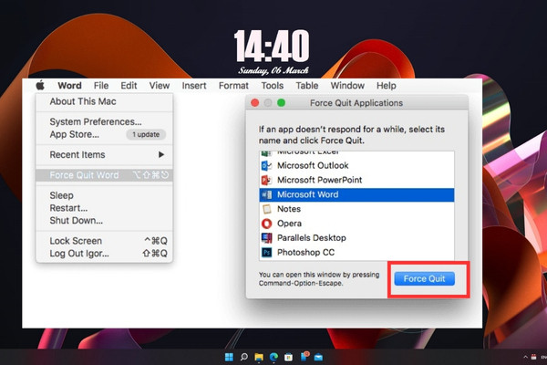 Cách dừng ứng dụng trước khi tắt nguồn MacBook bằng tổ hợp phím B3 Cách dừng ứng dụng trước khi tắt nguồn MacBook bằng tổ hợp phím B3
