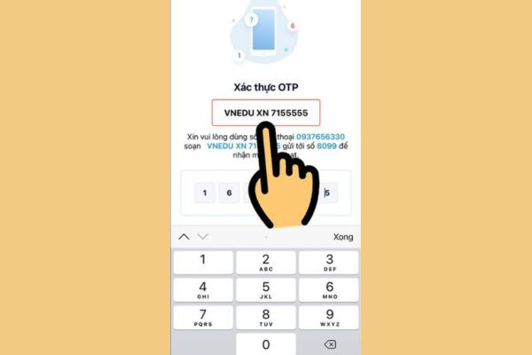 Cách lấy lại password của vnEdu bằng ứng dụng bước 1.1