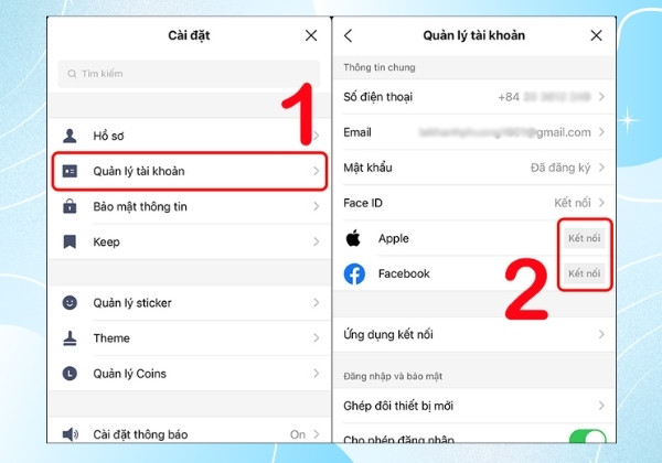Cách liên kết tài khoản Apple và Facebook giúp lấy lại Line khi mất số điện thoại B2 Cách liên kết tài khoản Apple và Facebook giúp lấy lại Line khi mất số điện thoại B2