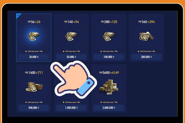 Cách nạp UC PUBG mobile qua website của VNG B2