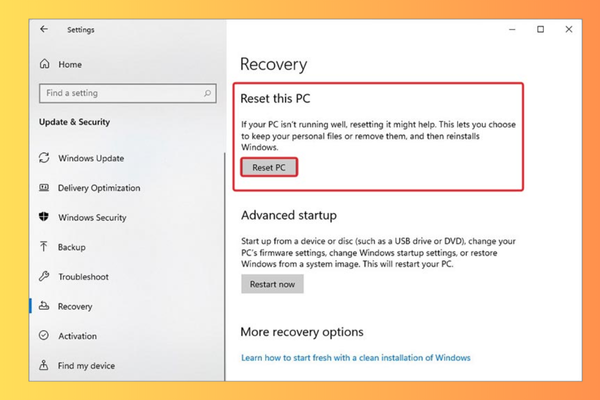 Cách reset Windows 11 không mất dữ liệu B2