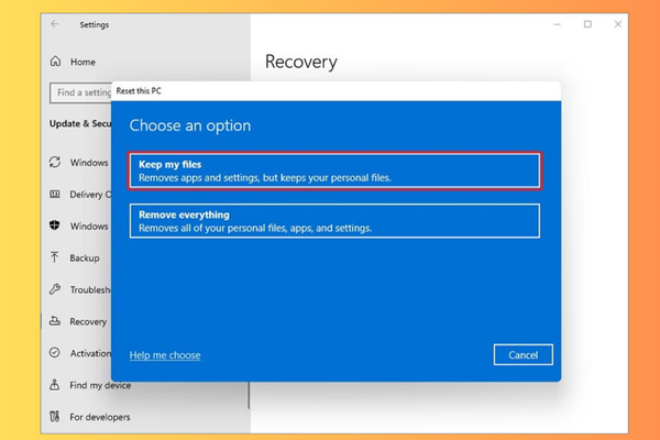 Cách reset Windows 11 không mất dữ liệu B3