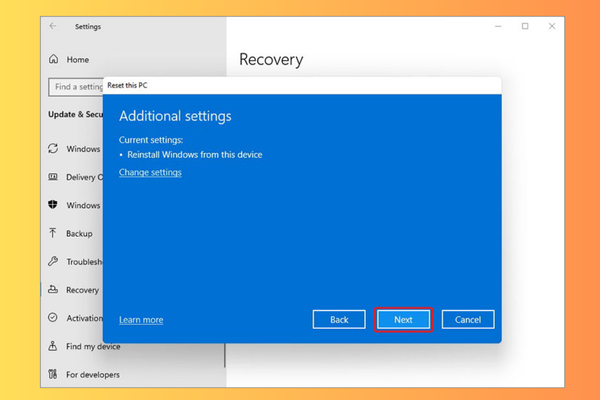 Cách reset Windows 11 không mất dữ liệu B5