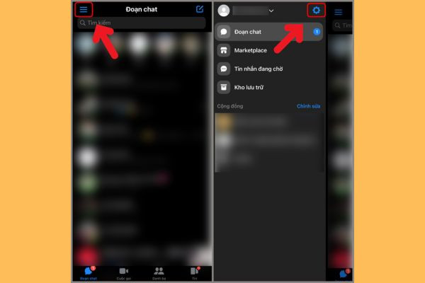 Cách tắt chấm xanh của ứng dụng Messenger bước 1