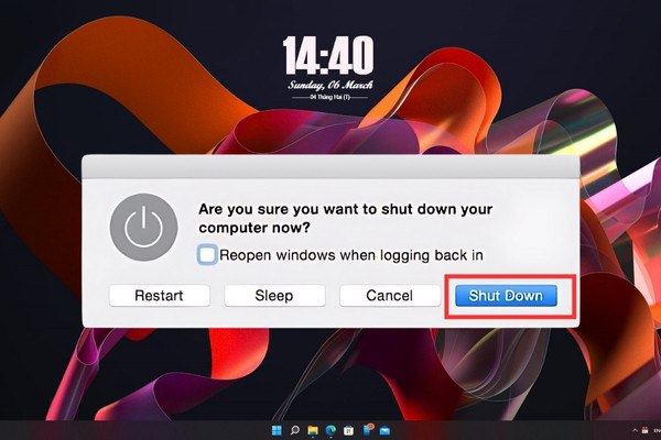 Cách tắt nguồn MacBook bằng nút nguồn B2 Cách tắt nguồn MacBook bằng nút nguồn B2