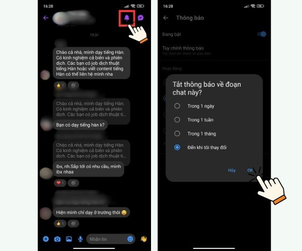 Cách tắt thông báo từ các kênh trên Messenger bước 2 Cách tắt thông báo từ các kênh trên Messenger bước 2