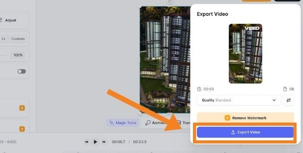 Cắt video online bằng Veed bước 3