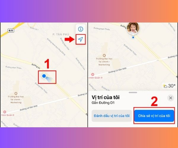 Không thể chia sẻ vị trí trên iPhone