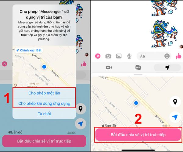 Không thể chia sẻ vị trí trên iPhone