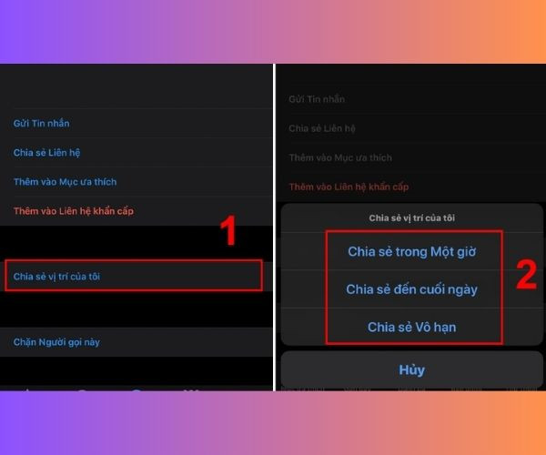 Không thể chia sẻ vị trí trên iPhone