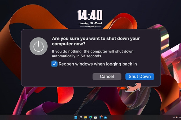 Có cách tắt nguồn MacBook nào khác không? B2 Có cách tắt nguồn MacBook nào khác không? B2