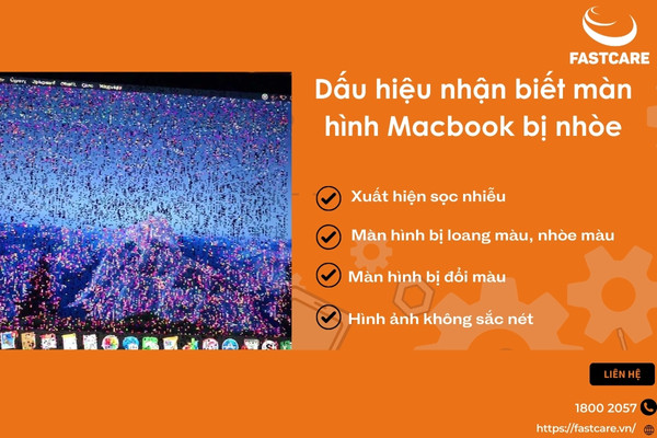 Màn hình Macbook bị nhòe