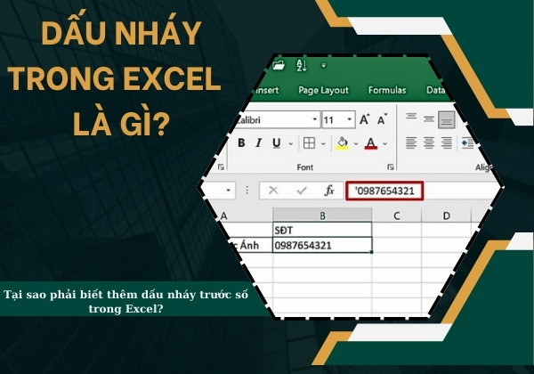 Dấu nháy là gì?Tại sao phải biết cách thêm dấu nháy trước số trong Excel?
