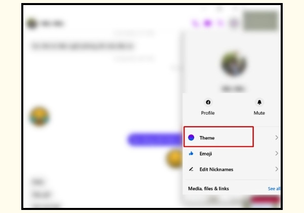 Đổi chủ đề đoạn chat bằng ứng dụng Messenger b2