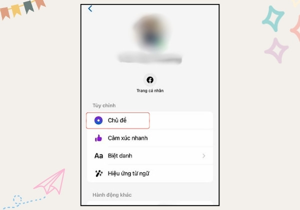 Đổi chủ đề Messenger bằng iPhone b2