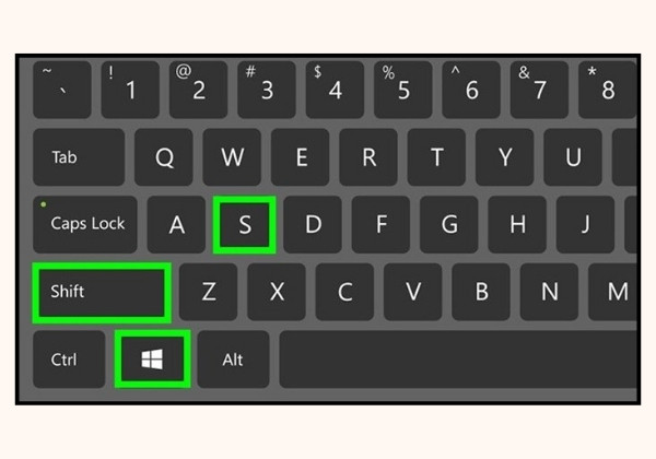 Tổ hợp Windows + shift + S