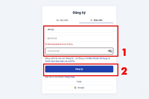 Đăng ký qua số điện thoại hoặc Email B2