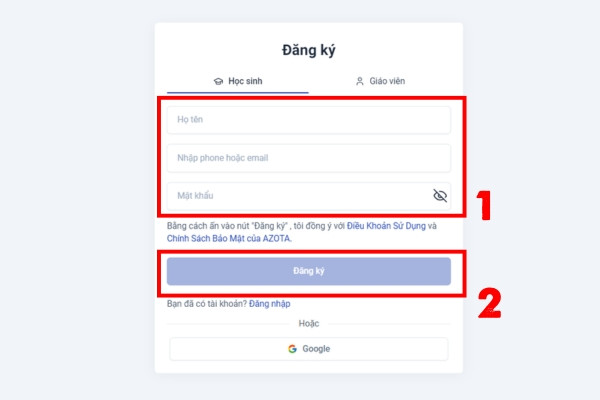 Đăng ký qua số điện thoại hoặc Email B4