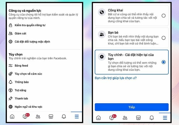 khôi phục cài đặt gốc Facebook