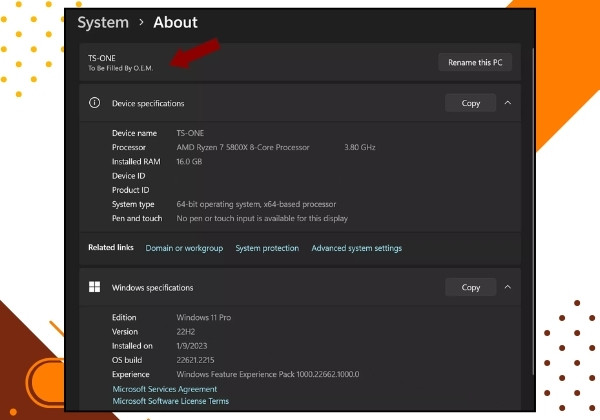 Hướng dẫn cách thay đổi thông tin OEM của Windows 11 bước 1