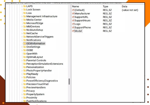 Hướng dẫn cách thay đổi thông tin OEM của Windows 11 bước 3-2