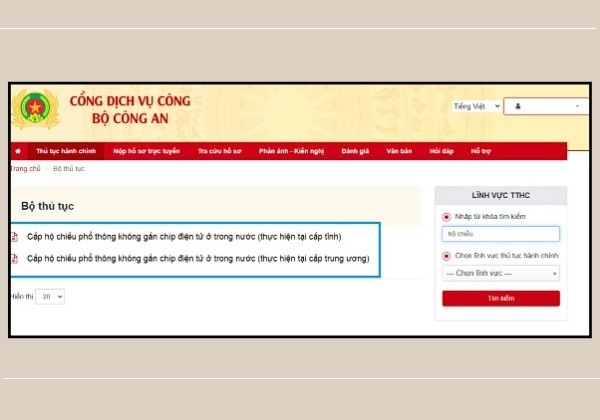 Hướng dẫn chi tiết cách thay đổi thông tin Passport online bước 6