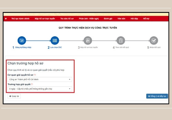 Hướng dẫn chi tiết cách thay đổi thông tin Passport online bước 8