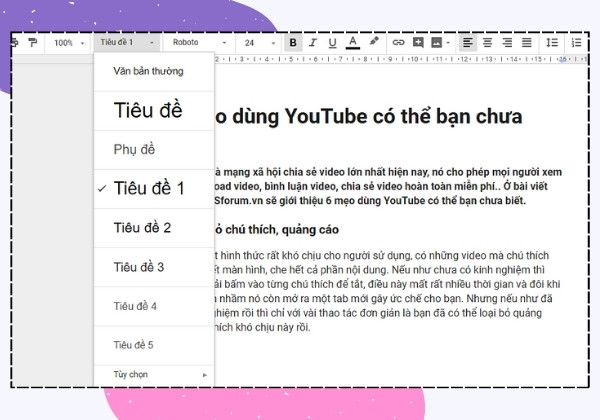 Hướng dẫn chi tiết cách thêm outline trong google docs bước 1 Hướng dẫn chi tiết cách thêm outline trong google docs bước 1