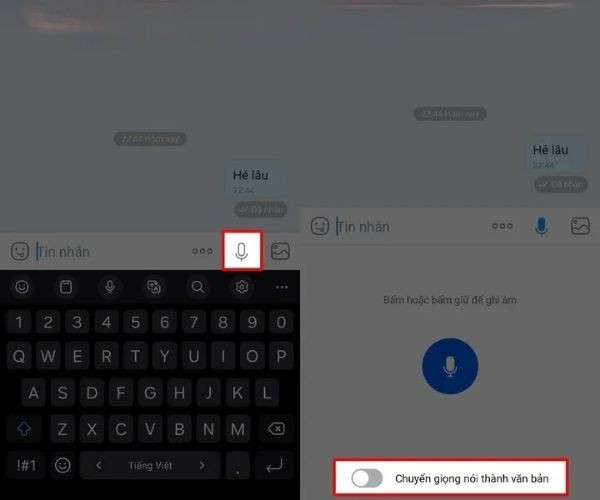 Hướng dẫn chuyển giọng nói thành văn bản trên Zalo B1