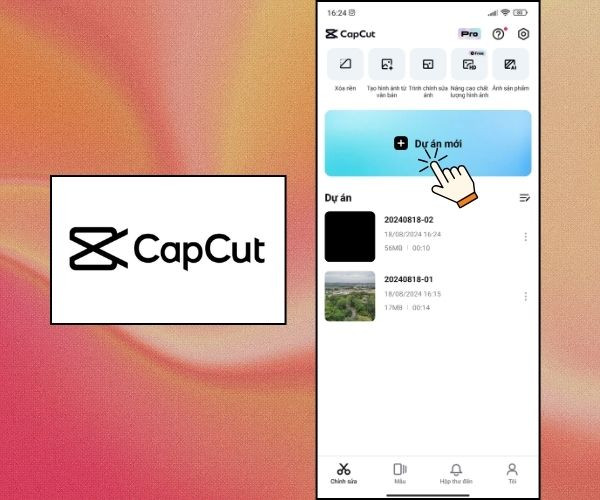 Hướng dẫn ghép 4 video vào 1 khung trên Capcut bước 1