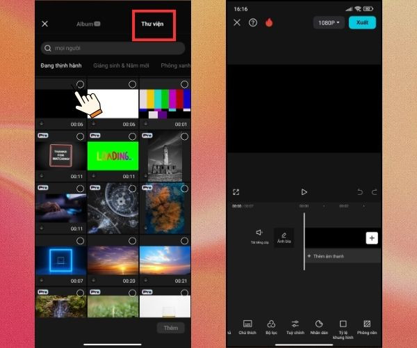 Hướng dẫn ghép 4 video vào 1 khung trên Capcut bước 2