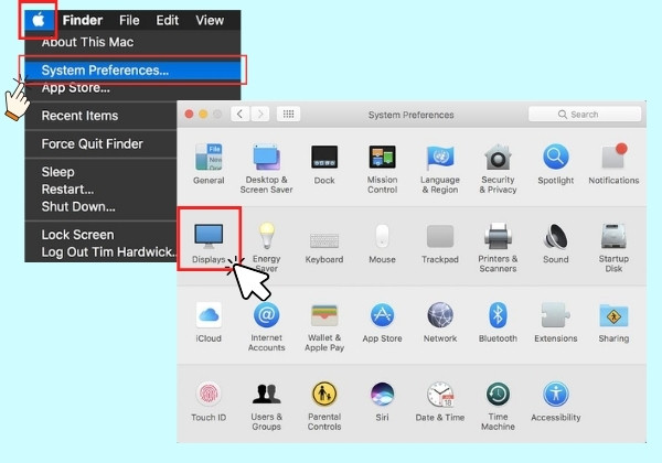 Hướng dẫn kết nối PC với màn hình Laptop Macbook bước 1 Hướng dẫn kết nối PC với màn hình Laptop Macbook bước 1